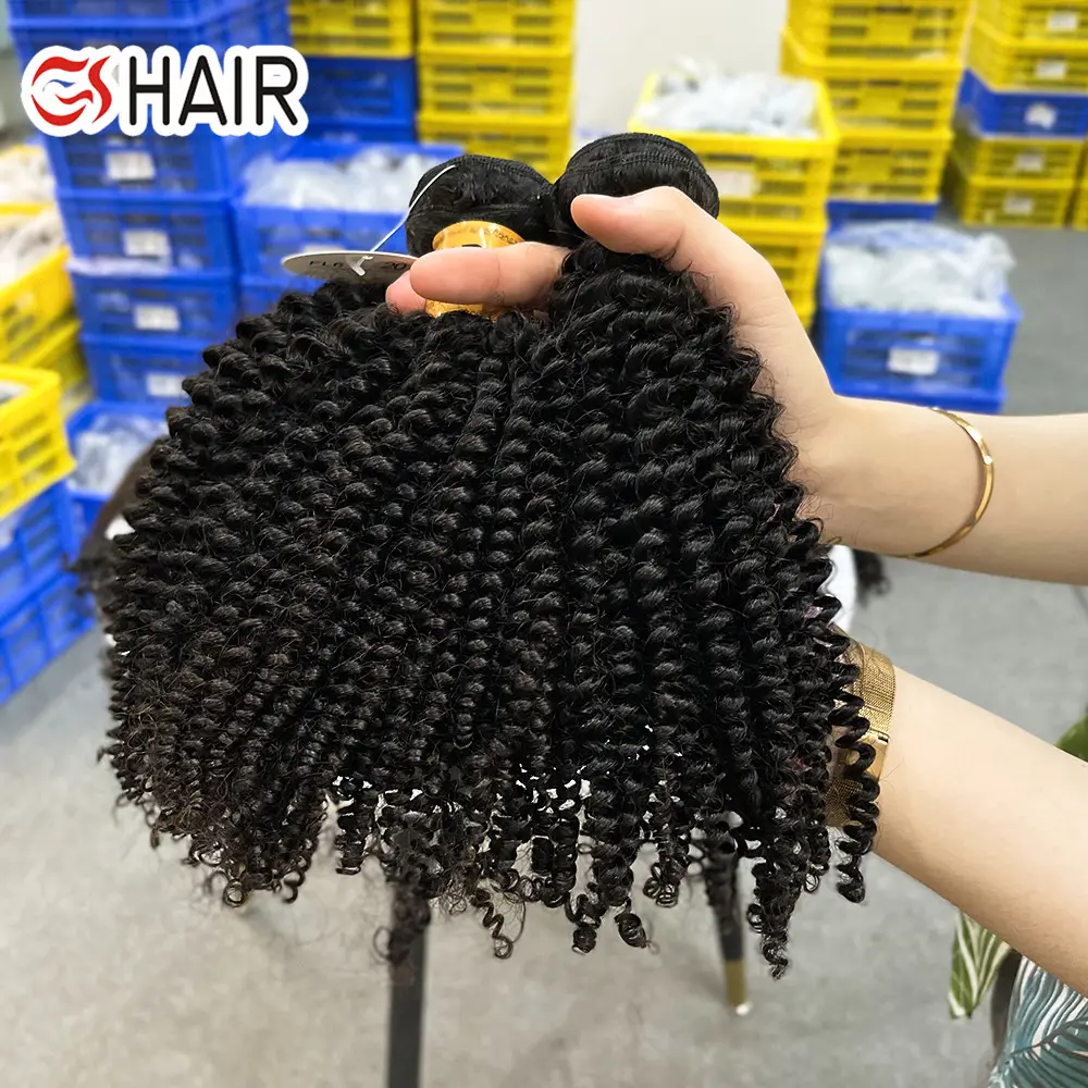 Pacote de cabelo encaracolado de malásia, cabelo encaracolado duplo alinhado da cutícula completa virgem 100% virgem