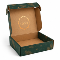 Boîte d'expédition en carton ondulé kraft imprimée avec logo personnalisé en feuille d'or, recyclable, emballage en carton ondulé kraft imprimé, OEM