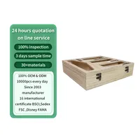 カスタム素朴な木製竹レシピボックス木製自然色梱包箱収納