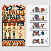 Cartes à déchirer à cinq fenêtres de qualité supérieure, avec motifs personnalisés, impression couleur originale, fabrication directe usine OEM ODM