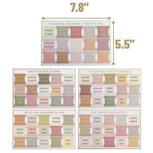 Autocollants d'indice de couleur Morandi bohème personnalisés, onglets bibliques adhésifs de différentes couleurs - Product Image 1