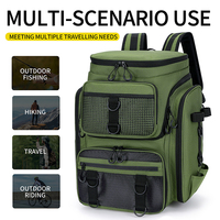 Mochila de pesca profesional personalizada privada con nombre impreso Material RPET Bolsa de señuelo de gran capacidad de alta calidad