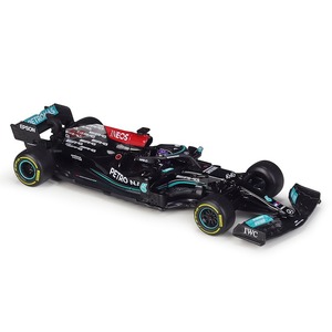 Haute qualité 1:43 2021 F1 AMG W12E #77 Bottas avec casque alliage métal voiture jouet Simulation voiture modèle pour la décoration - Product Image 1