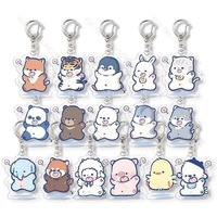Porte-clés en acrylique, échantillons gratuits, personnalisable, sans MOQ, prix d'usine, création personnalisée, forme personnalisée, holographique, anime, paillettes