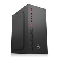 Étui de jeu PC à couper le souffle SNOWMAN Design MATX Mini ITX châssis d'ordinateur tour moyenne avec plaque latérale en acier noir Gamers de bureau
