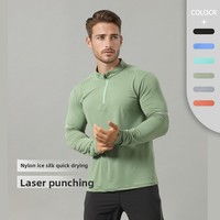 Ensemble de jogging pour homme personnalisé, nouvelle collection automne, demi-zip, respirant, pour activités de plein air, sport et fitness, à manches longues, séchage rapide