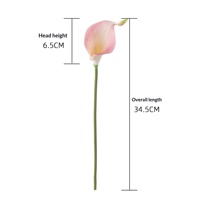 Fabricant de fleurs artificielles mini Calla Lily semi-manuelles semi-mécaniques personnalisées, vente en gros, décoration de mariage, style INS