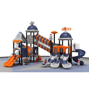Structure de jeu extérieure pour enfants avec grand toboggan et balançoire à cadre métallique, idéale pour les écoles, les maternelles et les collectivités - Product Image 2