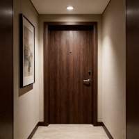 Porte d'hôtel en bois ignifugée certifiée CE UL, insonorisée, résistante au feu, pour chambre d'hôtes, porte intérieure en bois ignifugée