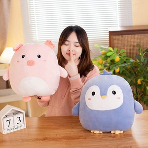 Âu yếm Kawaii Zoo động vật sang trọng gối mềm mại cho chim cánh cụt lợn thỏ <span class=keywords><strong>Panda</strong></span> cua lưới lót trẻ em món quà sinh nhật - Product Image 4