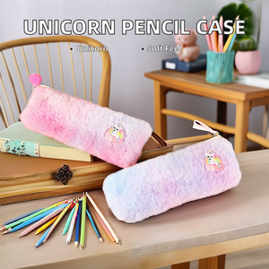 Vente chaude écoliers porte-crayon créatif licorne grand porte-crayon peluches feutre boîte papeterie en peluche sac à <span class=keywords><strong>crayons</strong></span> - Product Image 3
