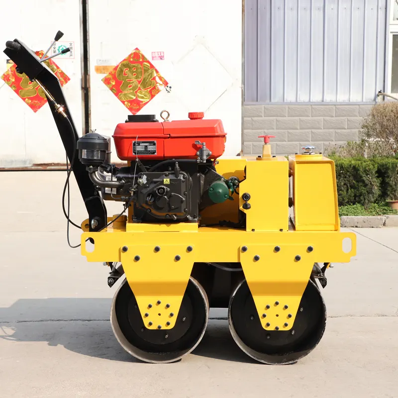 China mão pequena mini vibratória máquina de rolo de estrada compactor 600 kg 1.5 toneladas 3 toneladas rolo de estrada para venda