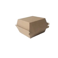 Hamburger jetable de qualité alimentaire à emporter emballage personnalisé boîte de Burger à clapet en papier kraft
