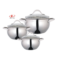 Ensemble de casseroles en acier inoxydable de qualité supérieure, avec poignée en acier inoxydable, personnalisé, élégant et unique, pour la cuisine à domicile