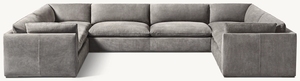 Desain mewah bagian sofa u kulit klasik ruang tamu nyaman menyesuaikan furnitur dalam ruangan - Product Image 4