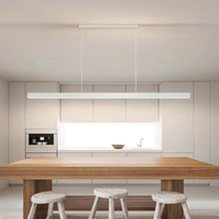 Support magnétique de montage au plafond haut, lampes suspendues de table de salle à manger, éclairage linéaire en aluminium moderne