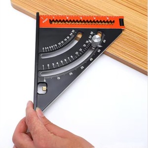 Penggaris lipat penggaris segitiga, kotak penggaris sudut aluminium Aloi dapat disesuaikan 6 inci - Product Image 2