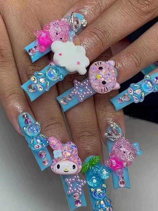 35 Stück Kawaii Mauskopf-Perlen Aus Kunstharz – Bunt, Für Nagelkunst, Schmuck & Basteln