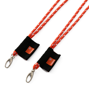 Cordon de téléphone rond personnalisé avec logo, lanière légère tissée, porte-clés, sangle de cou avec crochet pour porte-carte d'identité - Product Image 2
