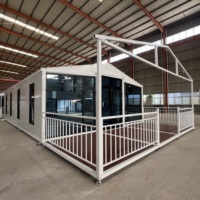 Maison conteneur extensible en structure acier 20 pieds 40 pieds aux normes australiennes, design respirant, 5 chambres, hall, espace de vie luxueux, portable