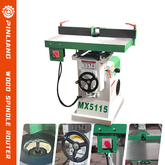 2.2kw Pinliang Vertical Single Axis Spindle Shaper Moulder MX5115 Woodworking Spindle Router