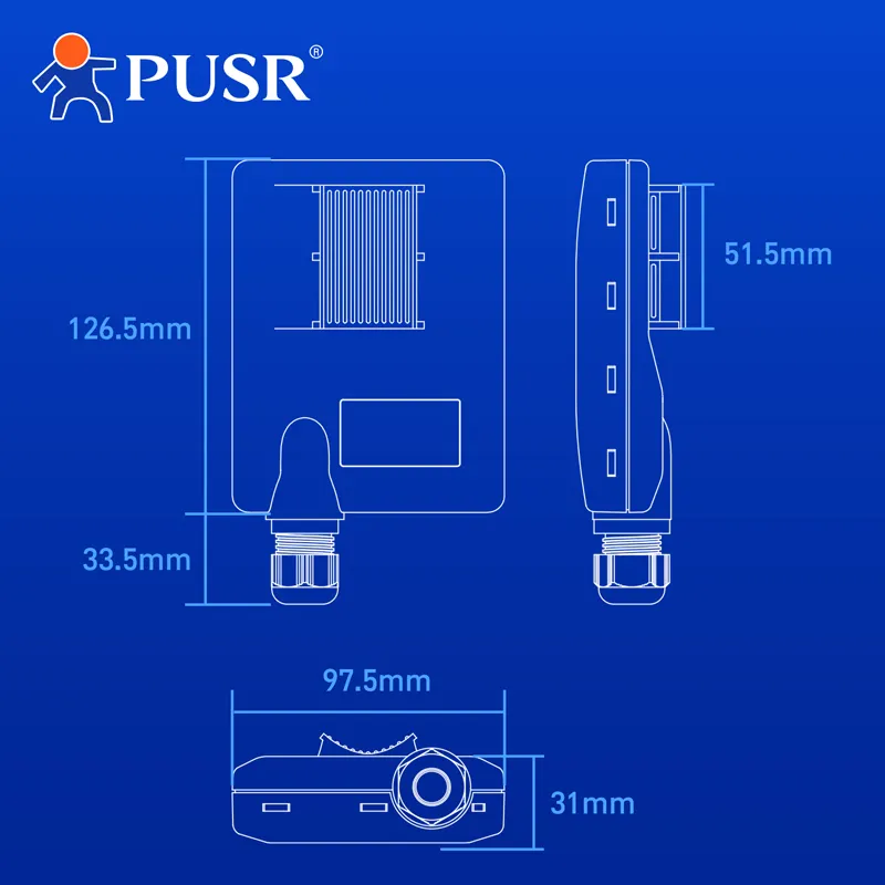 PUSR Point to Point/MultiPoint Wireless Bridge dengan 5.8G WiFi 15dBi antena 5km IP66 tahan air hingga 64 poin USR-ST515N CPE