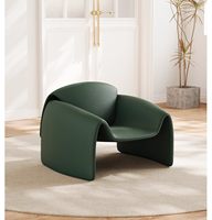 Fauteuil de détente en bois massif Wabi-Sabi, canapé simple moderne avec pieds en métal et revêtement en cuir PU pour la maison, le salon, le balcon