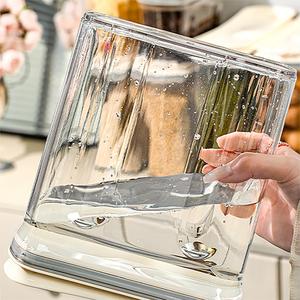 4.5L Transparent Airtight Plastic PET Waterproof Food Grade Kitchen Multifunction Square Camping <strong>Canister</strong> Flip Top <strong>Lid</strong> Modern - Product Image 4
