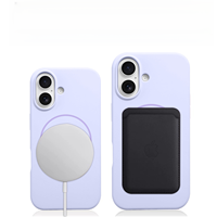 Silicone liquide couleur pure pour iPhone 16 Pro Max étui de téléphone magnétique iPhone 15 étui de protection