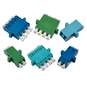 Adaptador/acoplador de fibra óptica lc upc/apc, monomodo, multimodo, com flange