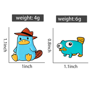 Broche de Perry el Ornitorrinco, Pins de Esmalte, Personajes de Anime de Dibujos Animados, Broches de Ornitorrinco Vaquero, Insignia para Solapa y Sombrero, Joyería, Regalo para Amigos - Product Image 2