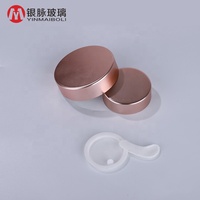Pot cosmétique de luxe en verre, pot à cosmétiques, rond, rose et or, pour la crème, 5g 10g 20g 30g 50g 100g