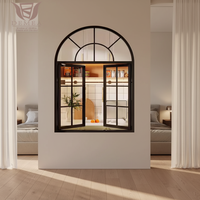 Fenêtre à persiennes sur mesure de style postmoderne pour cuisine, coupe-vent, économie d'énergie, verre Low-E, rupture de pont thermique, aluminium, acier inoxydable