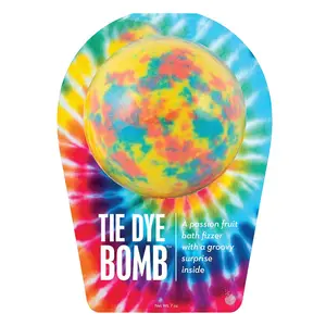 halloween halloween Tie Dye Yellow Bath Bomb 7oz Passion Fruit individual package bath bomb balls