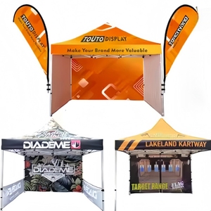 เต็นท์งานแสดงสินค้าแบบพับได้ ขนาด 3x3 เมตร สำหรับงานกลางแจ้ง พิมพ์ลายโฆษณาตามสั่ง กันน้ำ - Product Image 1