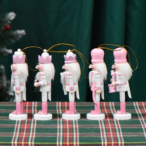 Hot 13cm Christmas Decorations Wooden <b>Pink</b> <b>Nutcracker</b> Soldier Creative Ornament Christmas <b>Nutcracker</b> - Product Image 4