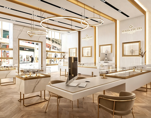 Vitrina de Joyería de Vidrio de Lujo, Ecológica y Duradera, Personalizada con LED |   Solución Integral de Exhibición y Tienda en un Solo Lugar - Product Image 1