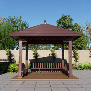 ศาลาสี่มุมแปดเหลี่ยมลายไม้โบราณสำหรับสนามหญ้าในชนบทและบ้านสวน - Product Image 1