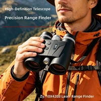 10x42 ED Binoculars Laser Rangefinder Binoculars 2400m Long-Range IP65 HD Optics for Bird Watching & Outdoor Observation