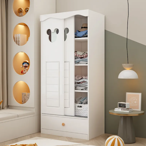 <span class=keywords><strong>Armadio</strong></span> Moderno Ecologico in Legno <span class=keywords><strong>per</strong></span> Bambini <span class=keywords><strong>con</strong></span> <span class=keywords><strong>Ante</strong></span> <span class=keywords><strong>Scorrevoli</strong></span>, Durevole e Facile da Montare, <span class=keywords><strong>per</strong></span> Camere da Letto di Ragazzi e Ragazze - Product Image 3