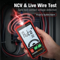 Multimeter Digital Pintar Presisi Tinggi Rentang Otomatis Perlindungan IP55 Multimeter Listrik 600V untuk Teknisi Listrik Layar Besar Berlampu Latar