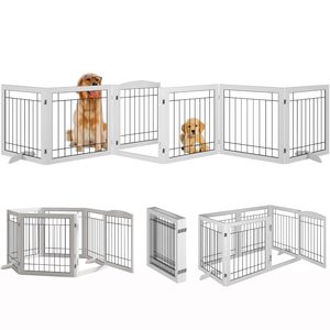 Usine de haute qualité en bois <span class=keywords><strong>pour</strong></span> animaux de compagnie porte de porte rétractable produit <span class=keywords><strong>pour</strong></span> animaux de compagnie grande clôture <span class=keywords><strong>pour</strong></span> chien intérieur 6 panneaux barrière <span class=keywords><strong>pour</strong></span> animaux de compagnie à vendre - Product Image 6