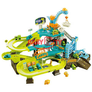 WYL Offre Spéciale enfants éducatifs dinosaure piste Base aventure jouets électrique fente voiture jouet Parking ensemble jouets avec 4 voitures coulissantes - Product Image 1