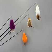 Bâton de chat télescopique en gros, long manche, plume de renard, résistant aux griffes, résistant aux morsures, jouet pour chat