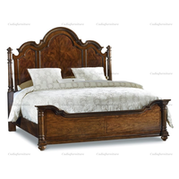 European Royal Antique Design Holzstruktur Schlafzimmer möbel Einfache Stil König Schlafzimmer-Sets