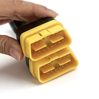 Cable de Conexión Plano Amarillo Launch X431C-end OBD16 Macho de 16 Pines, Resistente al Fuego, 12V, Herramienta de Diagnóstico para Todos los Vehículos
