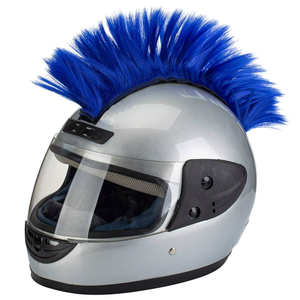 Acquista Casco Punk con Parrucche Mohawk, Patch Skinhead, Posticci per Moto, Ciclismo, Scooter, Polo, Sci, Snowboard, Cosplay, Accessori per Costumi - Product Image 1