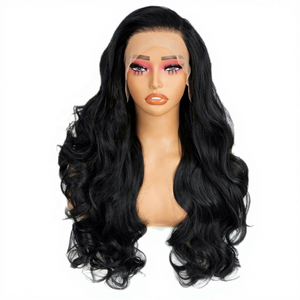 Peluca sintética personalizada con encaje frontal 13x4, completamente atada a mano, estilo rizado/afro, con gorra transparente ajustable y longitud <span class=keywords><strong>de</strong></span> rizo personalizable. - Product Image 4