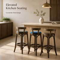 Tabourets de bar modernes de luxe réglables en hauteur, rembourrés, pivotants en bois, 30 pouces, pour la maison et la salle à manger, durables, vente en gros