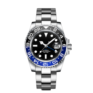 Montre mécanique automatique de luxe pour homme, Montre Homme, étanche 10 ATM, acier inoxydable, <span class=keywords><strong>saphir</strong></span> véritable, mouvement SL3032 GMT - Product Image 1